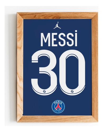 Cuadro Camiseta Messi Psg Lio Paris Saint