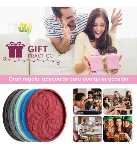 Juego De 6 Posavasos Antideslizantes, Posavasos De Mesa .