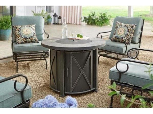 Calefactor Chimenea A Redonda De Acero Park Canyon 35'' Color Negro
