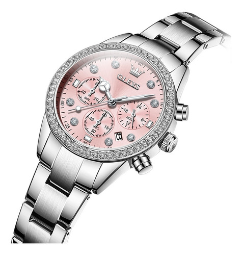 Reloj De Cuarzo De Lujo Olevs Diamond Luminous