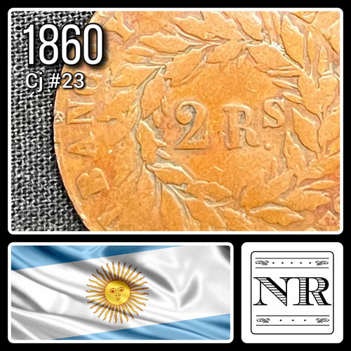 Buenos Aires - 2 Reales - Año 1860 - Cj #23 - Km #11