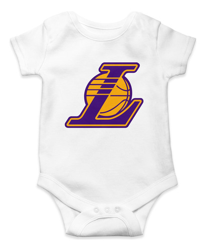 Body Para Bebé Personalizado Los Angeles Lakers Logo L