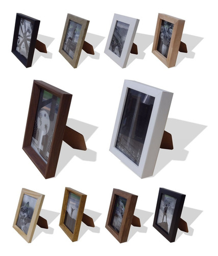 Kit 10 Porta Retratos Com Molduras E Cores Variadas Acetato