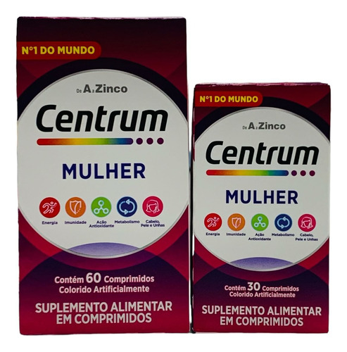 Kit Centrum Mulher 60+30 Comp (tratamento P/ 3 Meses)