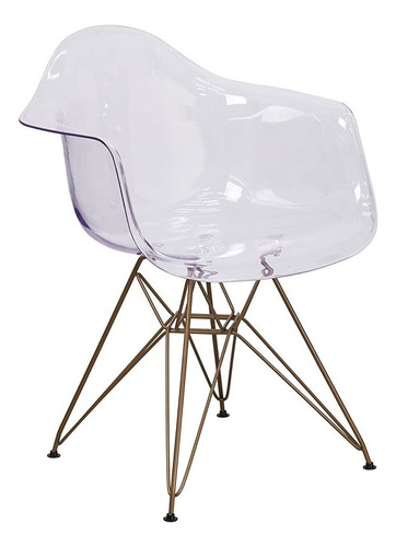 Flash Furniture Silla Lateral Transparente Serie Alonza