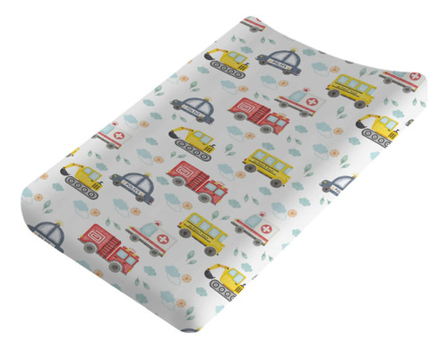 Fundas Para Cambiador De Autos De Acuarela, Lindo Transporte