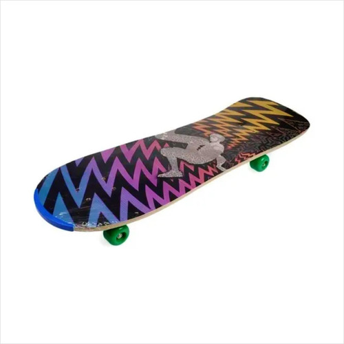 Skate Grande Doble Dibujo Ruedas Silicona Patineta S1