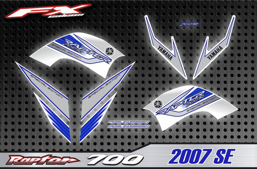 Calcos Simil Original Yamaha Raptor 700 2007 Se Fxcalcos