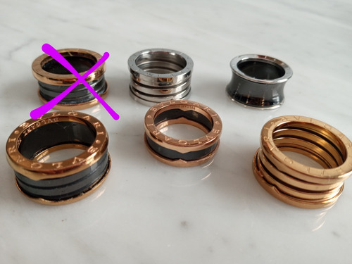 Anillos Importados Acero Rose Bulgari Talle 7 Y 8