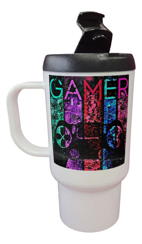 Jarro Termico Gamer Jostick Colores Juego Play Game