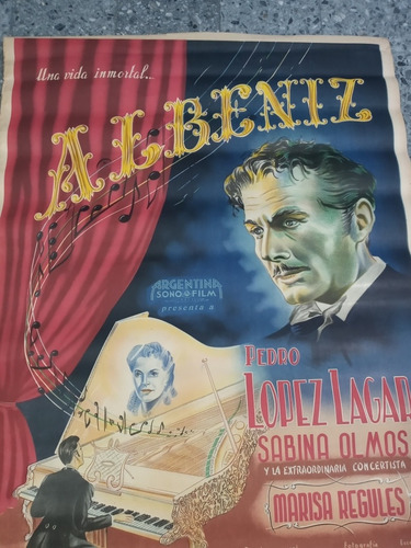 Afiche Pelicula Una Vida Inmortal Albaniz (Usado)