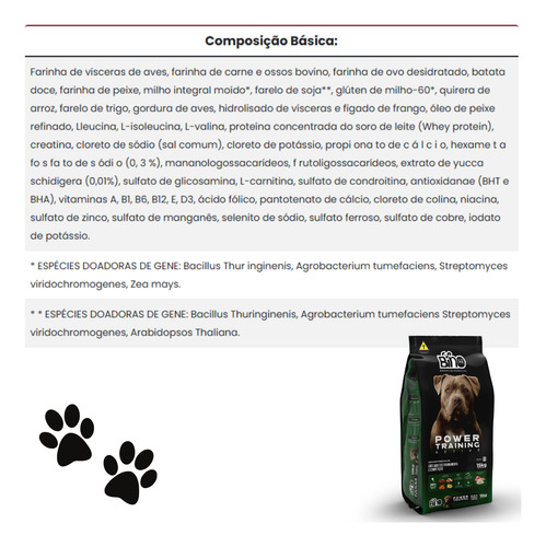 Ração Para Cachorro Com Whey Power Training 26% Adulto 15kg