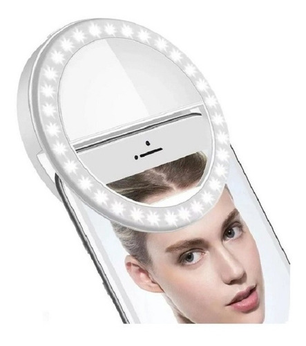 Anillo Luz Recargable Led Selfie Celular Tablet 8.5 Cm