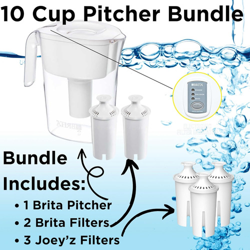 Brita - Jarra De Agua 4 Filtros De Agua De Repuesto, Ja...