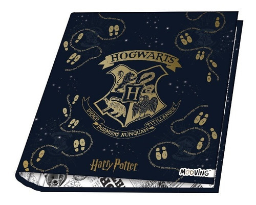 Carpeta Harry Potter Nº3 Escolar Mooving Ganchos 3x40 Diseño Hogwarts