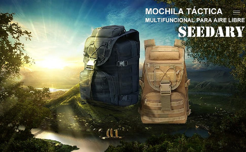 Mochila Táctica Seedary Bl013 Modular Sistema Muelle Color Negro
