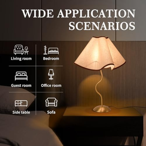 Lámpara De Mesita De Noche Dorada Para Dormitorio, Lámparas