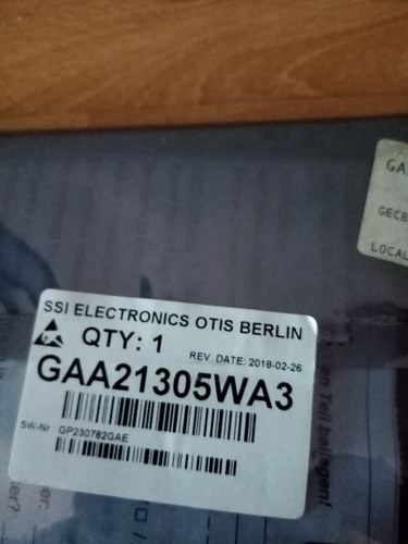 Tarjeta Placa De Ascensor Pcb Rf3 Gaa21305wa30