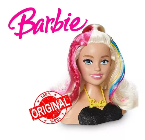 Boneca Barbie Styling Head Hair Busto Barbie Acessórios E maquiagem Mattel  - Ri Happy