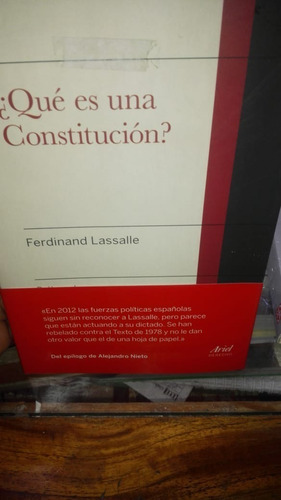 ¿qué Es Una Constitución? Ferdinand Lassalle. Ariel