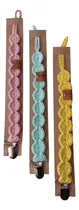 Comprar Portachupetes Tejidos Crochet X3 Broche Madison