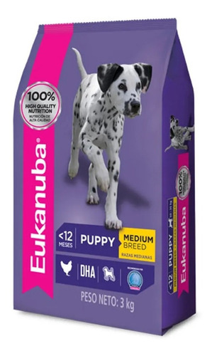 Eukanuba Puppy Medium 3 Kg Envio Gratis Traviesospet+