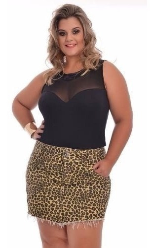 Body Plus Size Com Detalhe Em Tule Bd054