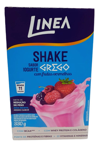 Shake Linea Iogurte Grego Com Frutas Vermelhas Premium 330g