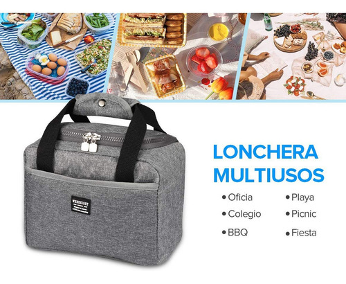 Imagen 6 de 6 de Bolsa De Almuerzo Portátil Con Aislamiento Térmico Bolsa De