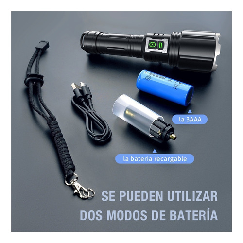 - Linterna Led Recargable 120000 Lúmenes Linterna Xhp160