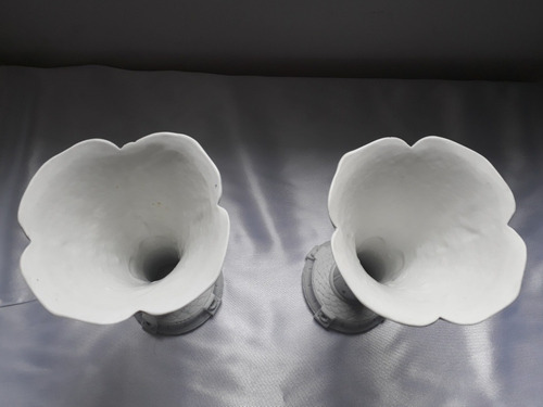Par De Floreros De Porcelana Alemana (Usado)