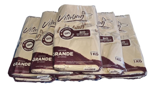 Bolsa Camiseta Grande Biodegradable Vitabag 25 Kgs. 