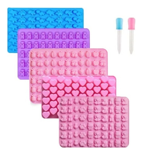 5pz Moldes Silicona Candy Y Bandejas For Cubitos De Hielo