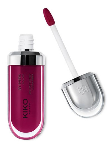 Lápiz labial hidratante Hidra Lipgloss de Kiko Milano, efecto 3D, color 30, morado oscuro