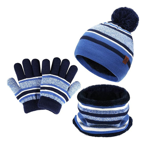 Gorro Bufanda Guantes Tejido Para Niños Ninas Frio Invierno