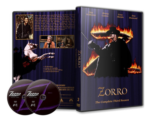 El Zorro Temporadas 1 2 3 Dvd Latino