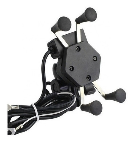 Imagen 4 de 8 de Soporte Y Cargador Celular Moto 5v 2a Salida Usb Cable