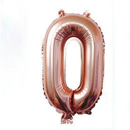 Globo Metalizado Numero 36 Cm Rosa Gold X Unidad Deco Cumple