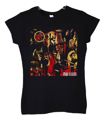 Polera Mujer Slayer Reign In Blood Metal Abominatron