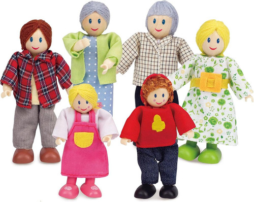 Juego De Casa De Muñecas Familiar De Hape, Juego Familiar De