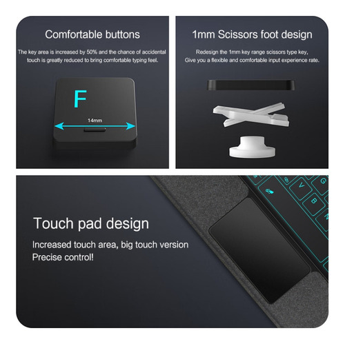 Funda De Cuero Con Teclado For Samsung Galaxy Tab S8 X700/s