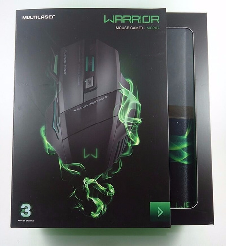 Imagem 2 de 2 de Mouse Gamer Warrior Fire 7 Botões 3200dpi Mo207 Multilaser
