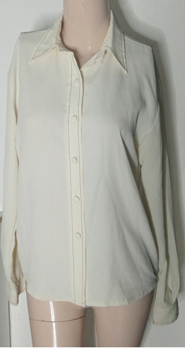 Camisa Marca La Calesa Talle M Color Beige