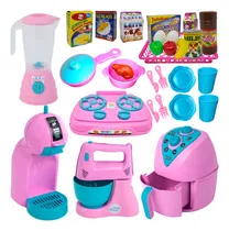 Comprar Kit Cozinha Brinquedo Completa Com Comidinhas 30 peças Acessórios Zuca Toys