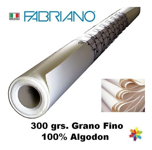 Rollo Fabriano Artist G.fino 300g 100% Algodon Barrio Norte
