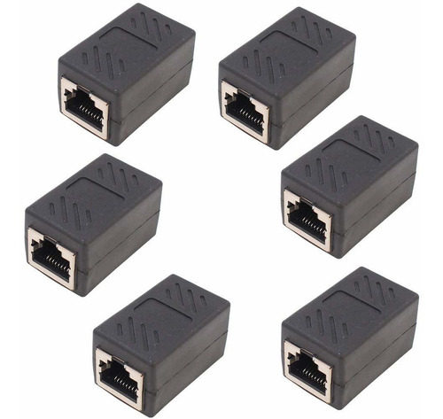 Rj45 Acoplador Cat7 Cat6 Cat5e 6-pack Ethernet Cable Extende