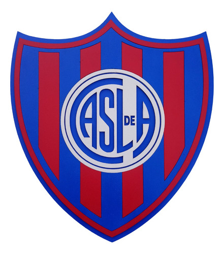 Escudo San Lorenzo Futbol Cuadro Madera Mdf Pintado 35x40cm