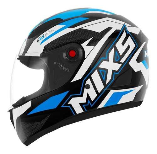 Capacete Moto Mixs Fokker V23 Bavete E Narigueira Brilhante