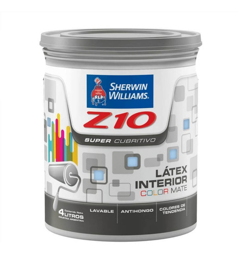 Z10 Latex Interior Mate Supercubritivo Sherwin 4 Litros