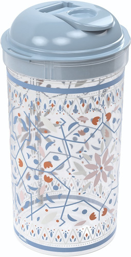 Porta Sabão Pó C/ Dosador Dispenser Tampa Lavanderia 1,4l